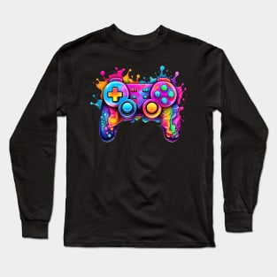 Retro Melting Gamepad #6 Long Sleeve T-Shirt